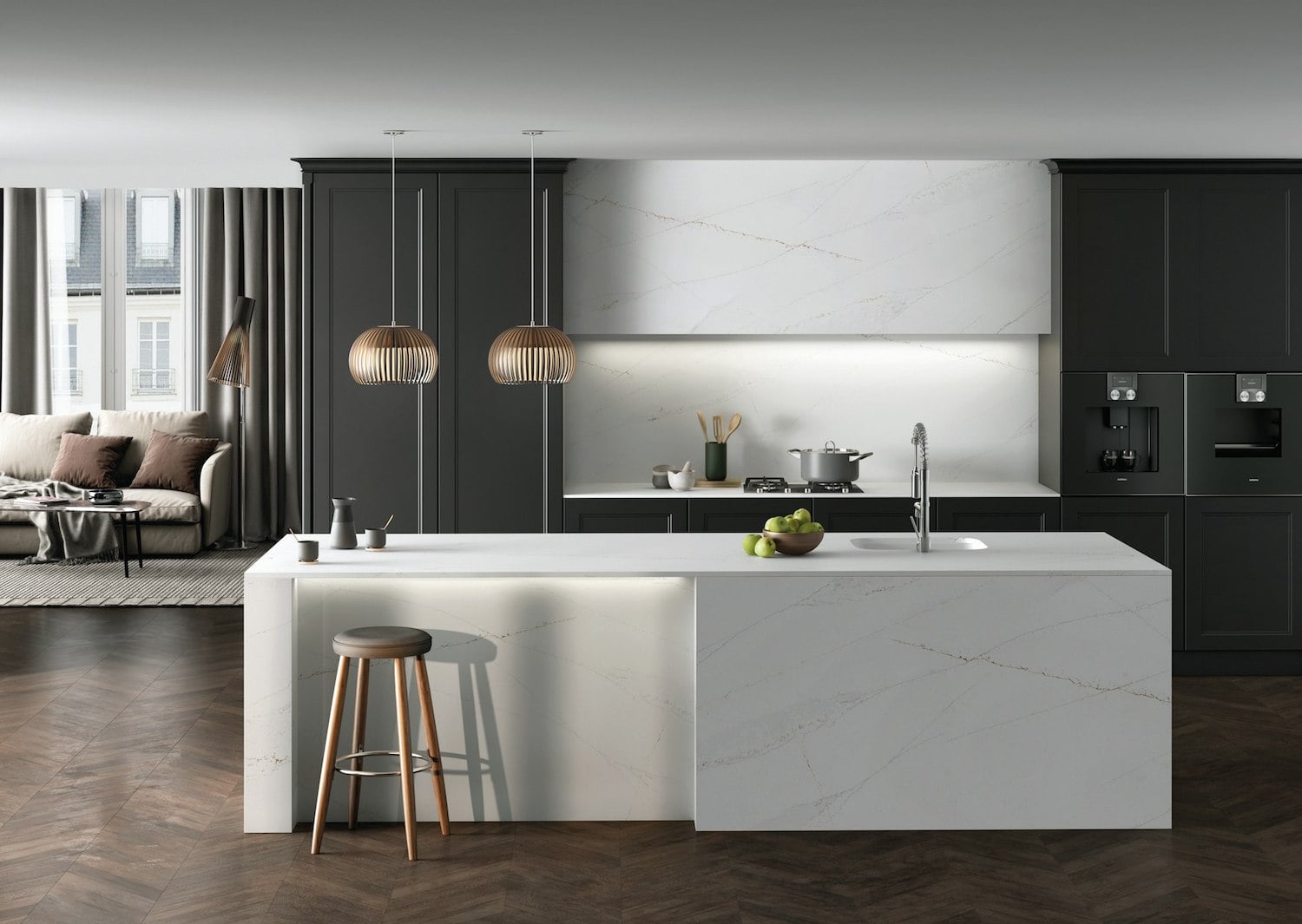 silestone-Silestone_n-sphere_Centrum_Spiekow_biały_marmurowy_z_szarymi_żyłami-ethereal-glow-min
